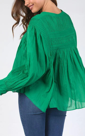 Montana Blouse - Pine Green