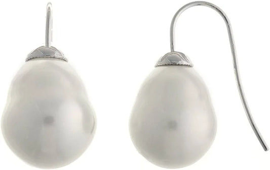 Sybella White Barque Pearl Earrings