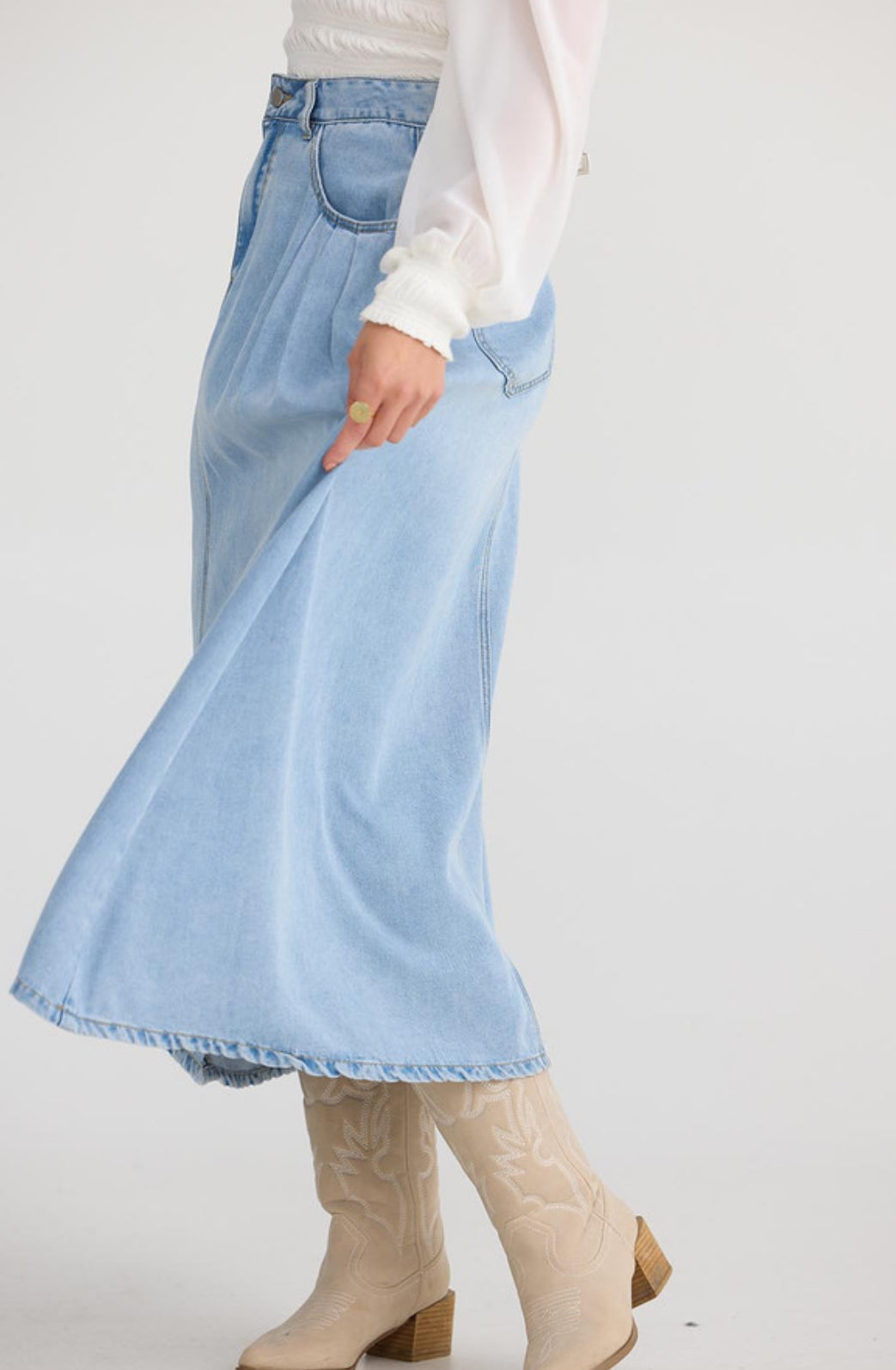 Austin Skirt - Light Blue Wash