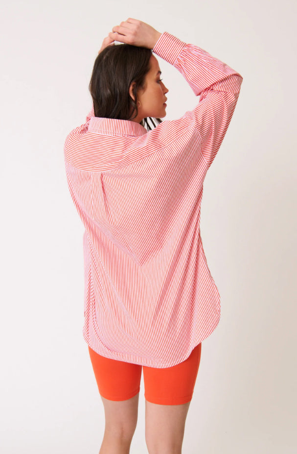 Adalyn Shirt - Mandarin Stripe