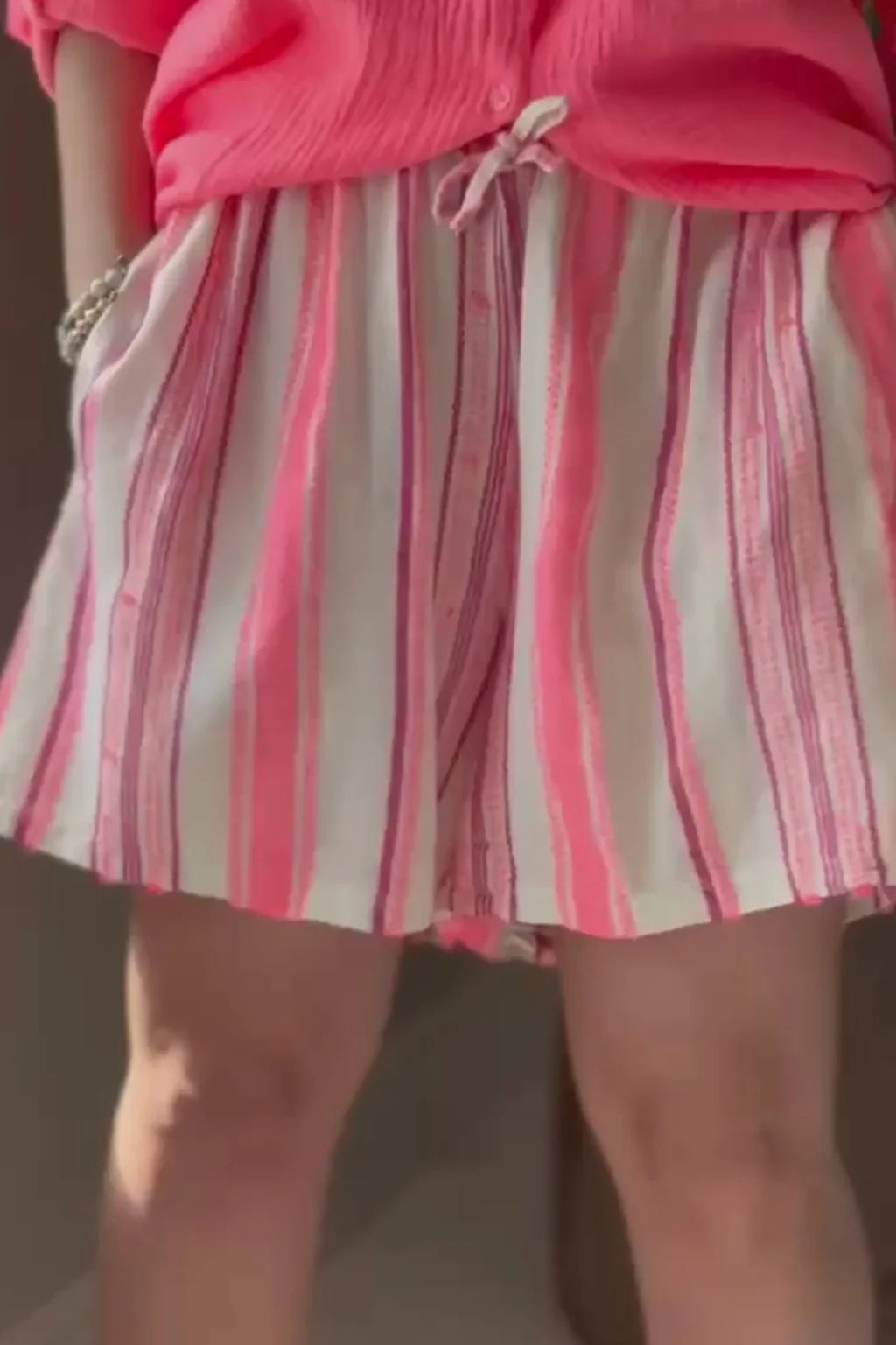 Stripe Shorts - Neon Stripe
