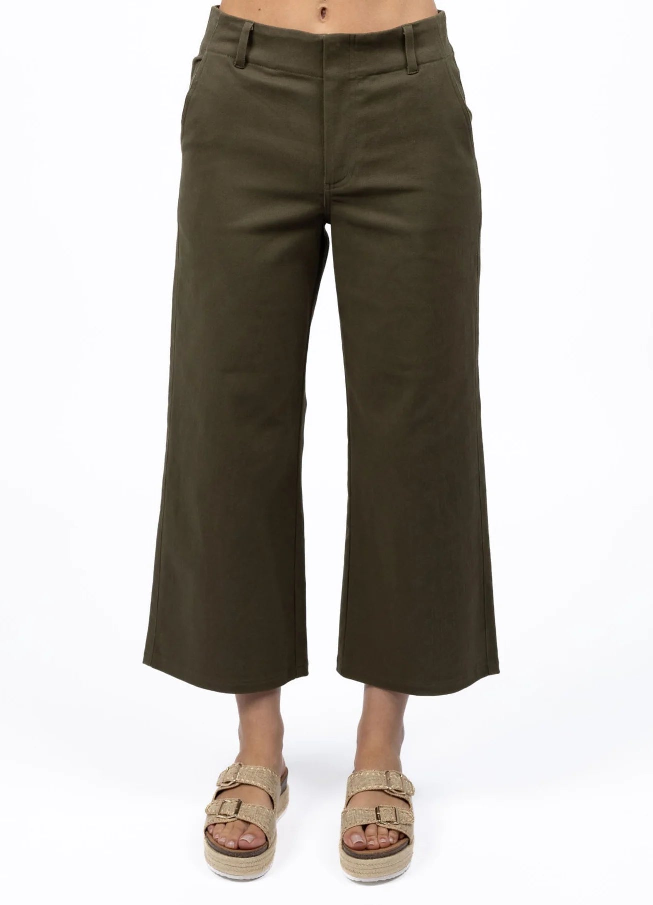 Margot Drill Pant - Moss