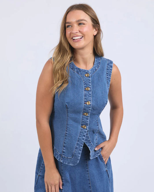 Abbott Vest - Mid Blue