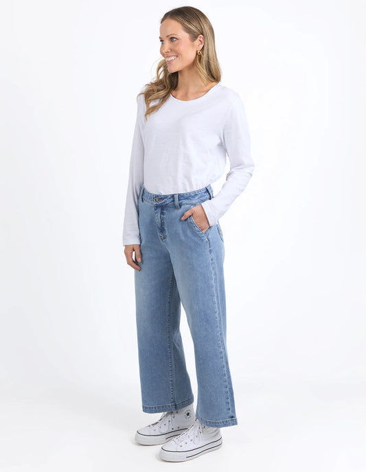 Izzy Wide Leg Jean - Vintage Blue Wash