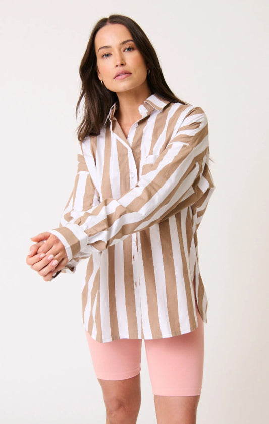 Adalyn Shirt - Fawn Stripe