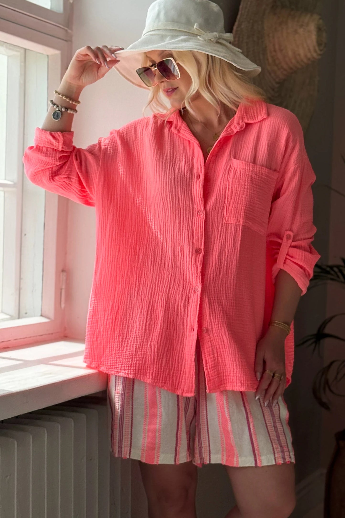 Stripe Shorts - Neon Stripe