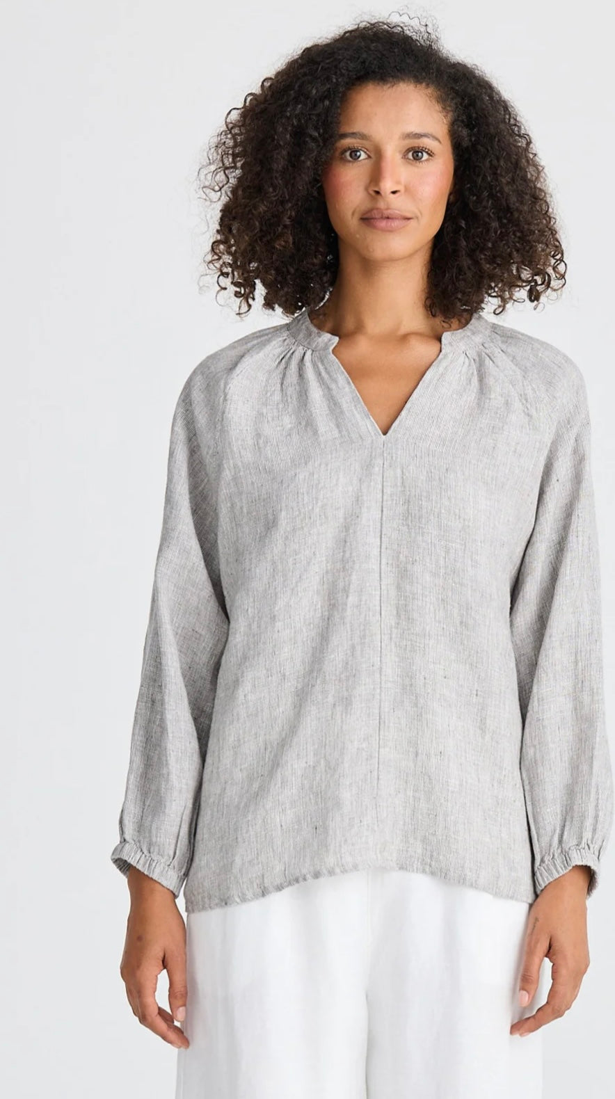 Ria Top - Charcoal Fleck