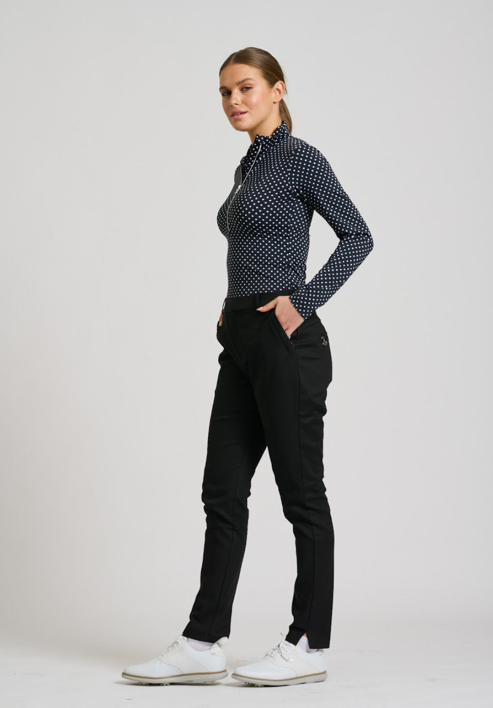 Club Grange Longsleeve Shirt - Black White Spot