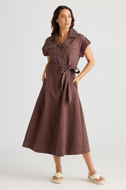 Portia Dress - Chocolate