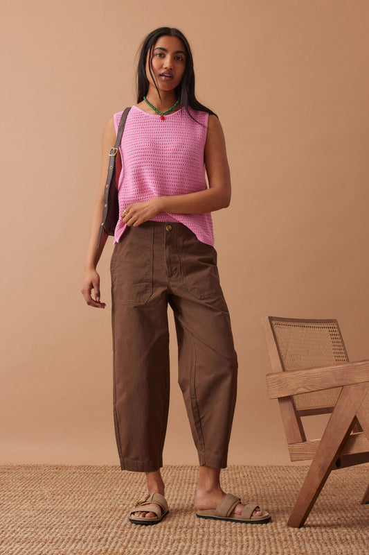 Mesh Knit Tank - Hibiscus Pink