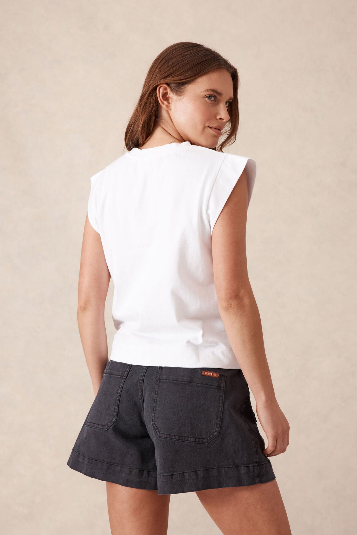 Denim Patch Pocket Short - Washed Black