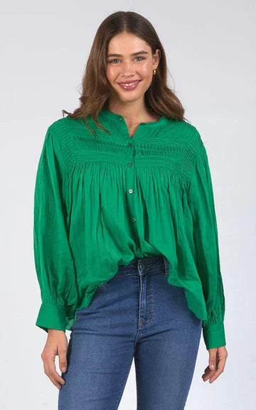 Montana Blouse - Pine Green