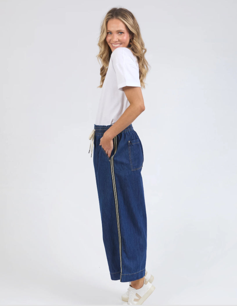 Greta Wide Leg Pant - Side Tape