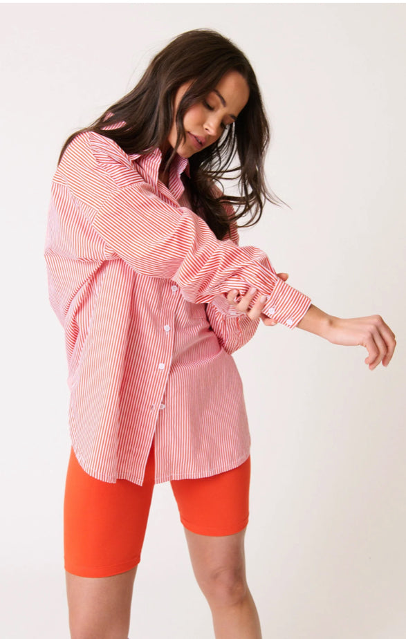 Adalyn Shirt - Mandarin Stripe