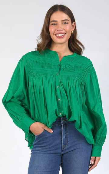 Montana Blouse - Pine Green