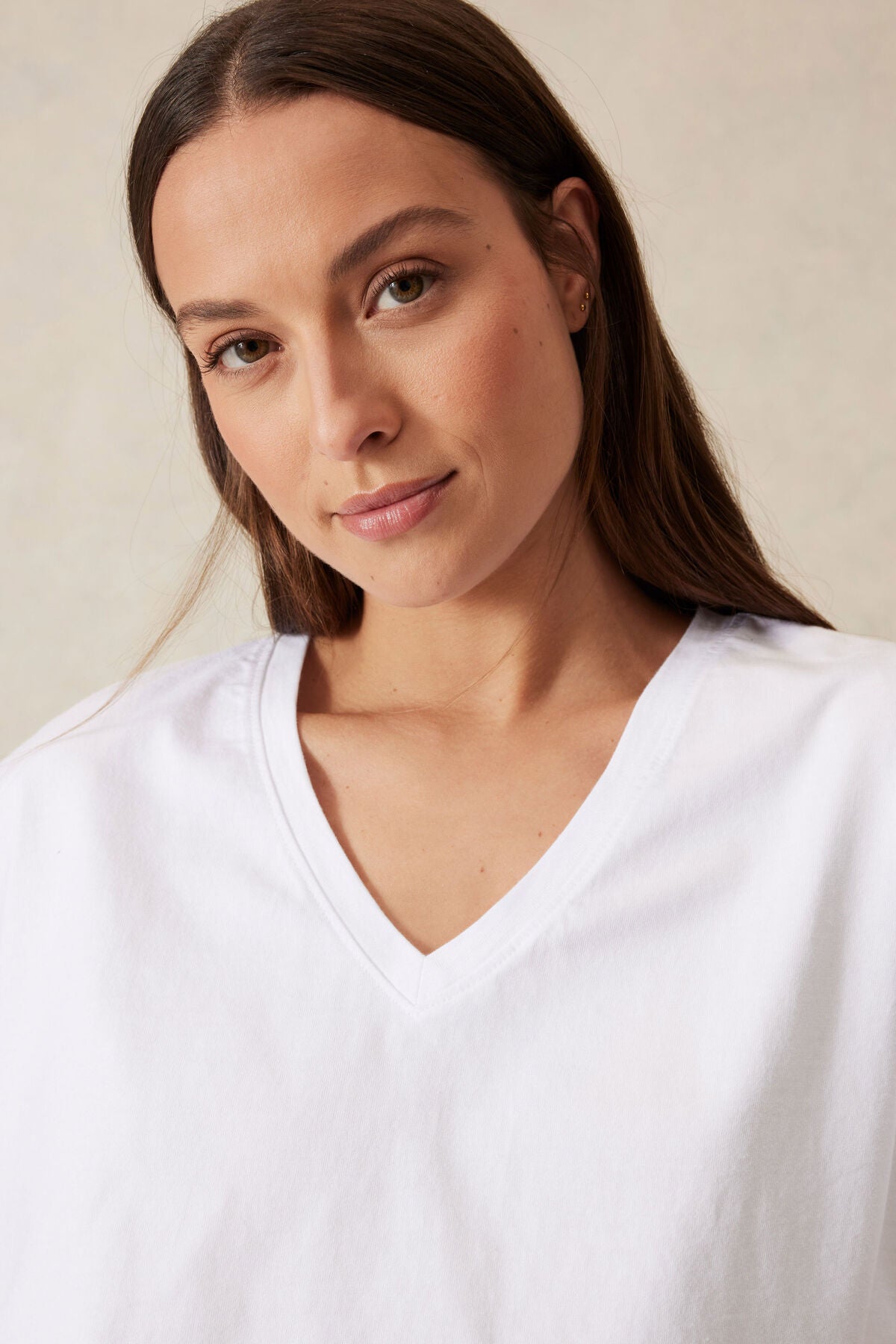 Boxy V Neck Tee