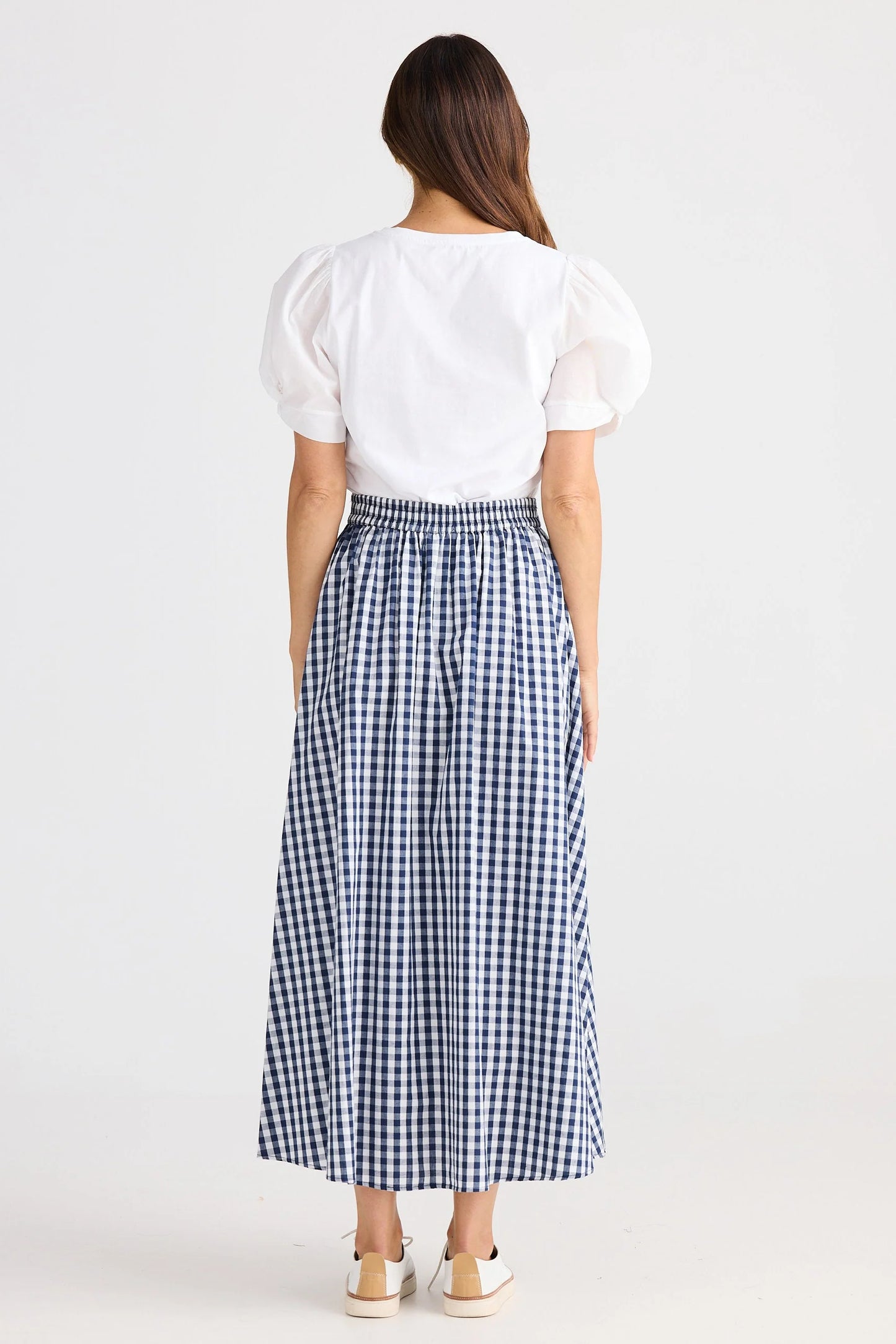 Lucy Skirt - Navy Gingham