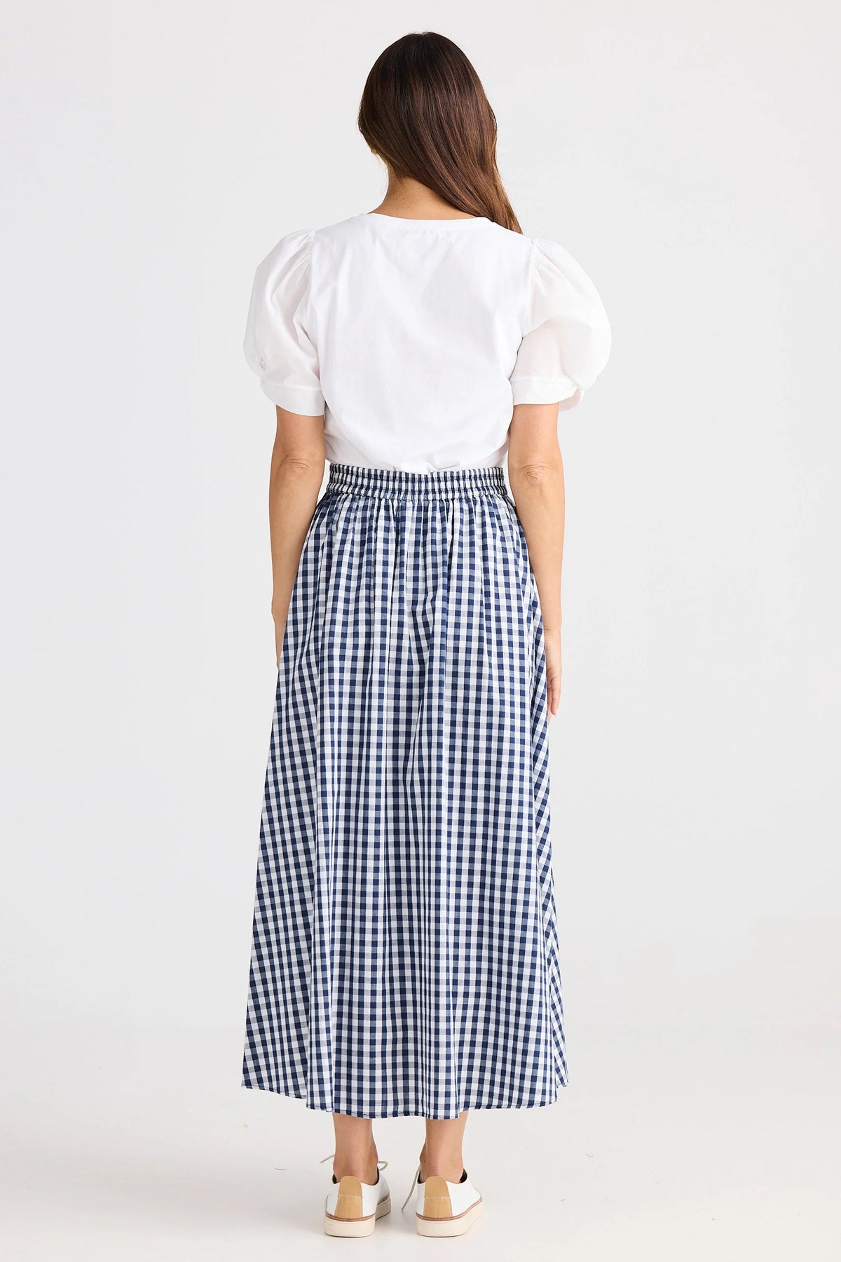 Lucy Skirt - Navy Gingham