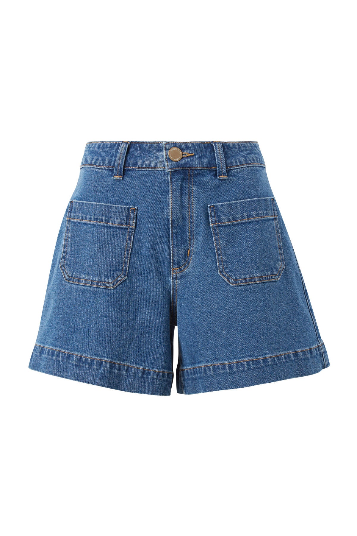 Denim Patch Pocket Short - Fresh Indigo
