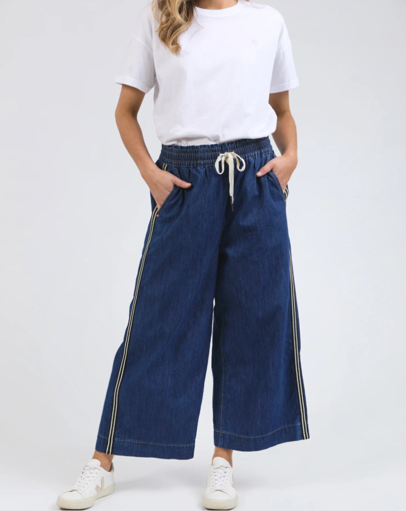 Greta Wide Leg Pant - Side Tape