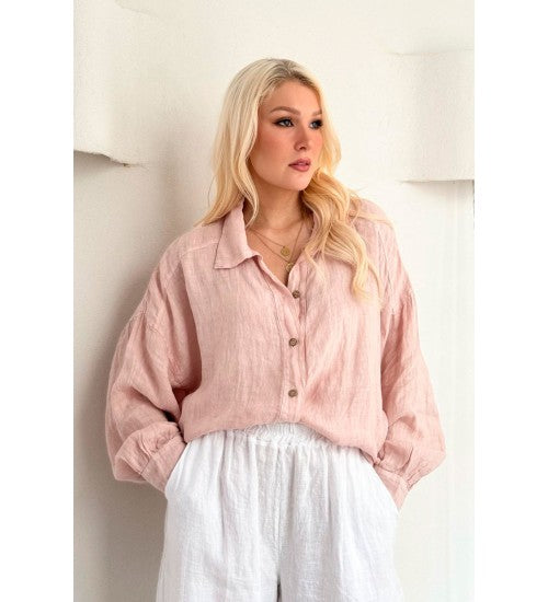 Charlee Linen Shirt White