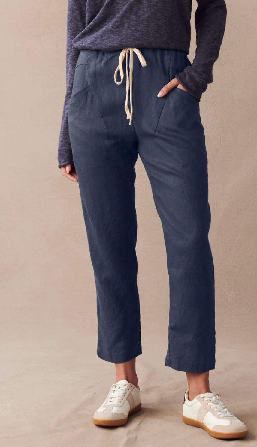 Luxe Linen Pant - Navy