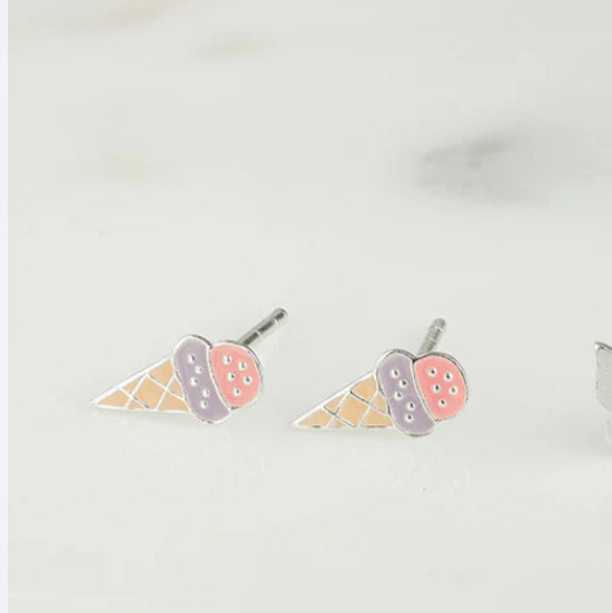 Ice cream Stud - Silver