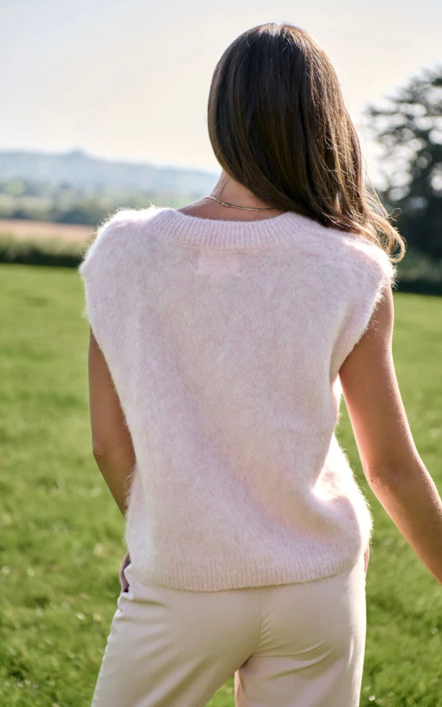 Blush Pink Brushed Vest