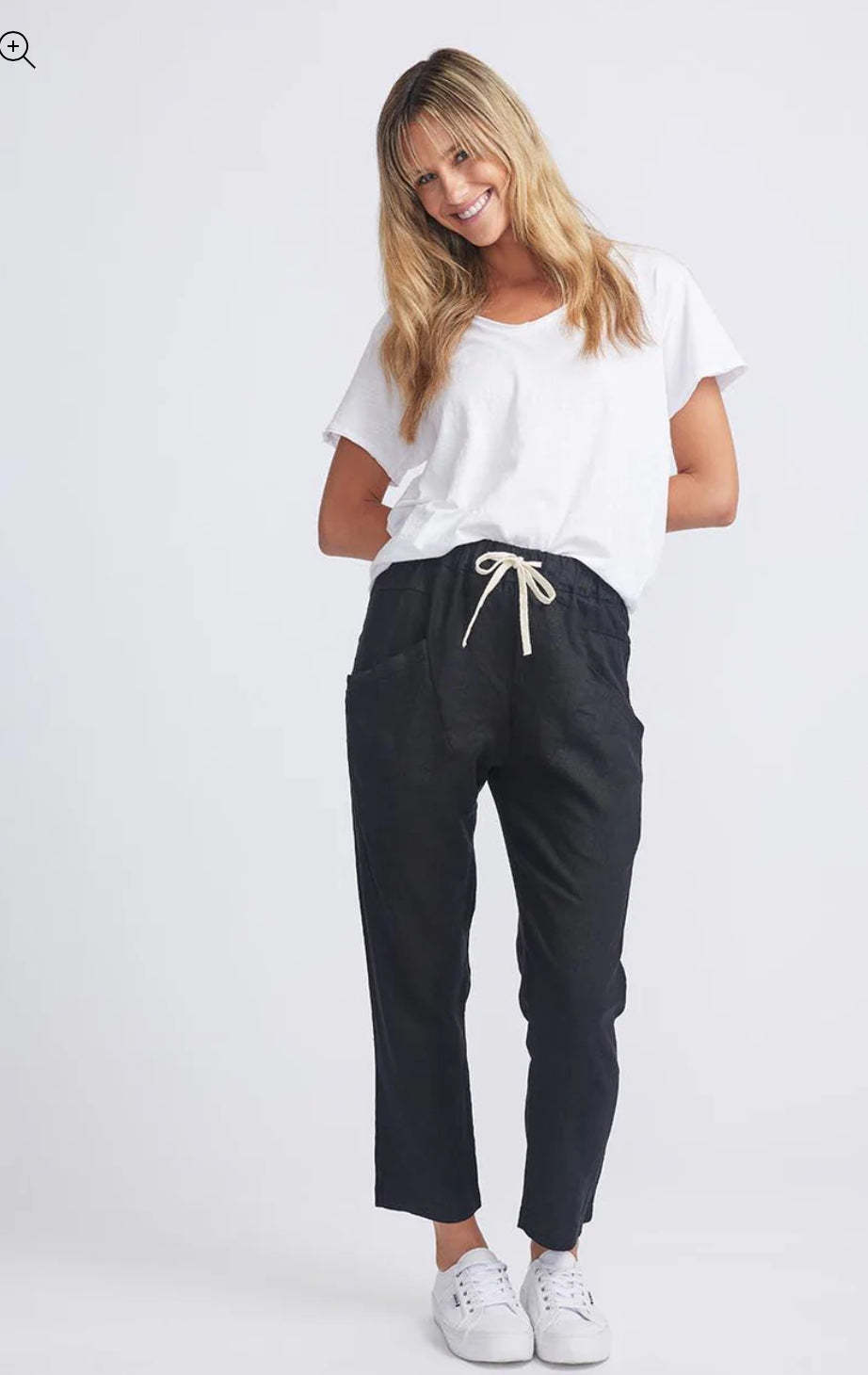 Luxe Linen Pant - Black