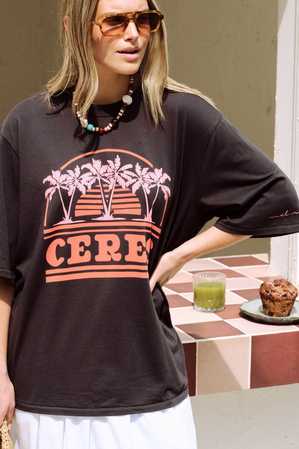 Oversized Tee - Ceres Sunset Palms