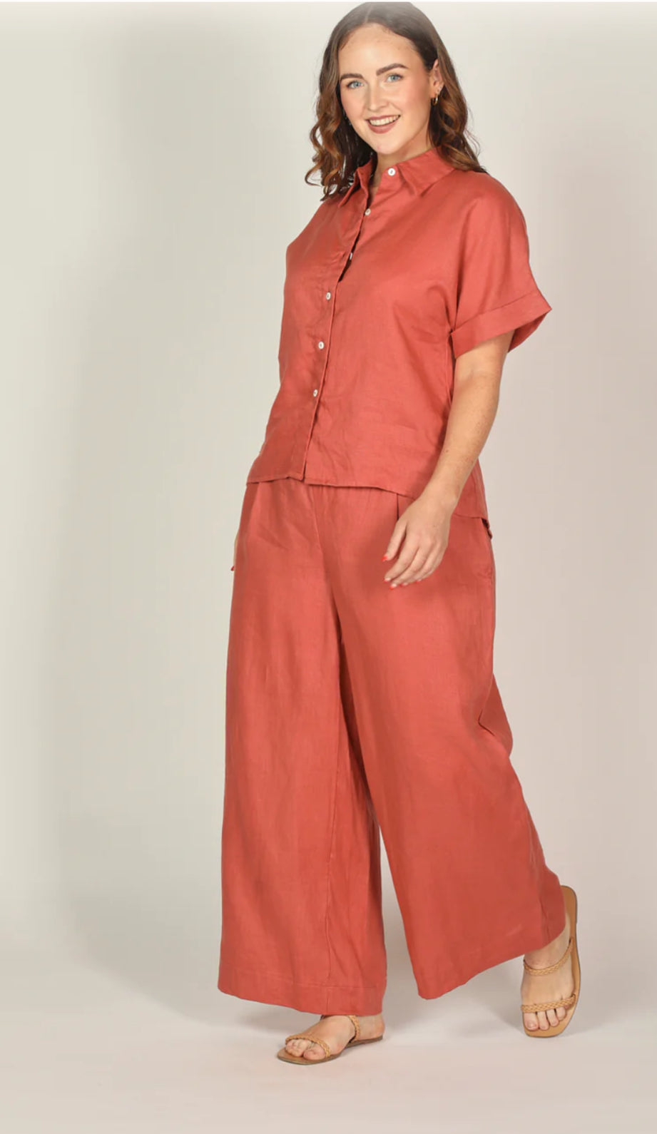 Liliana Wide Leg Linen Pant