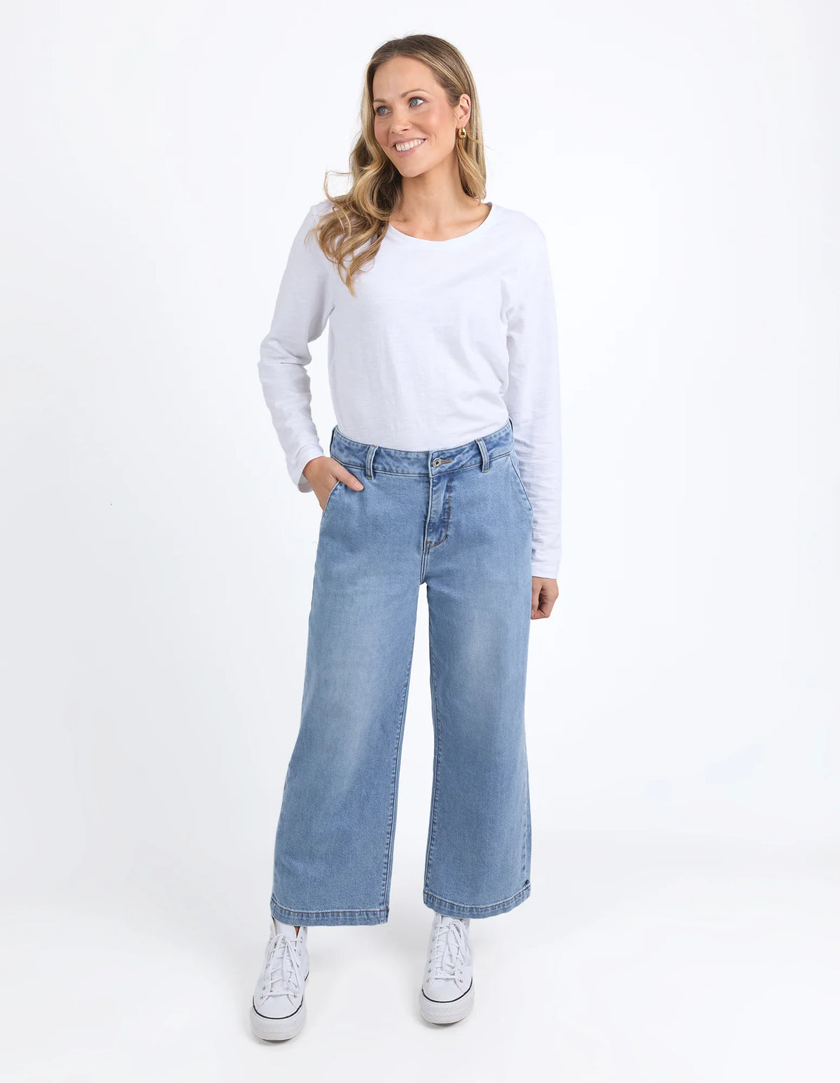 Izzy Wide Leg Jean - Vintage Blue Wash