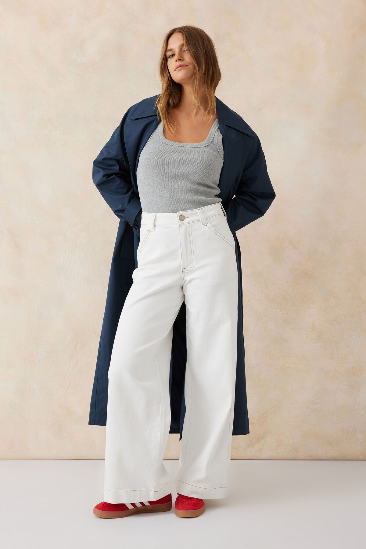 Classic Wide Leg Jean - Ecru