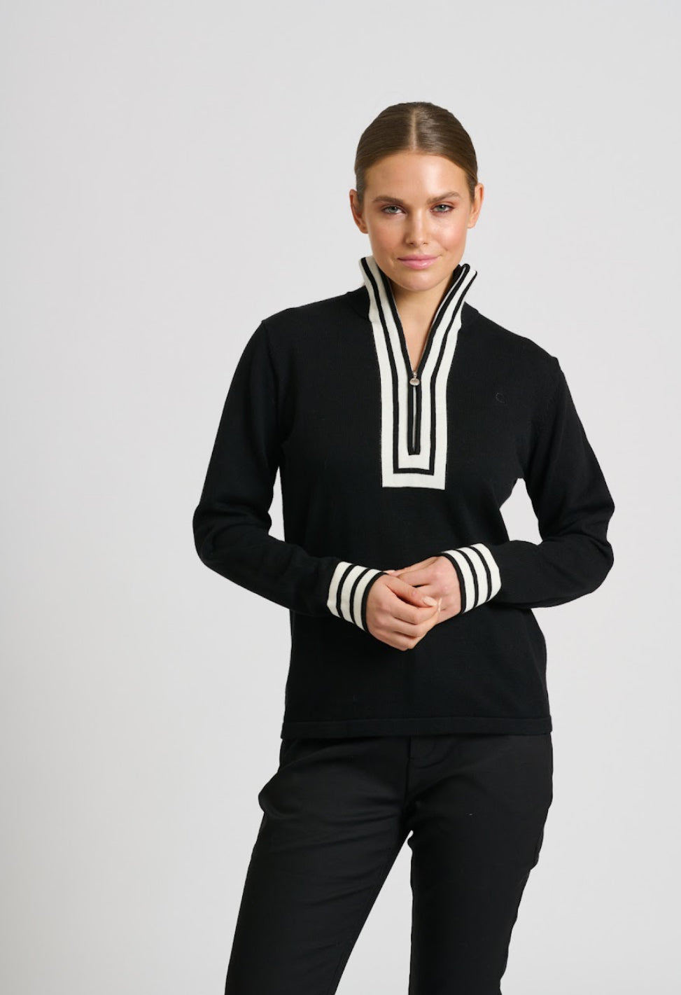 Club Sawgrass Cashmere Cotton Sweater - Black