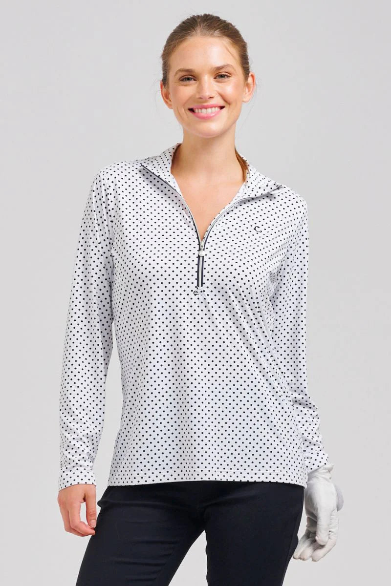 Club Grange Longsleeve Shirt - French Navy Spot