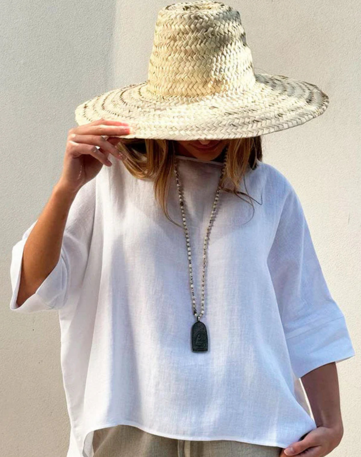 Oversized Linen T Shirt