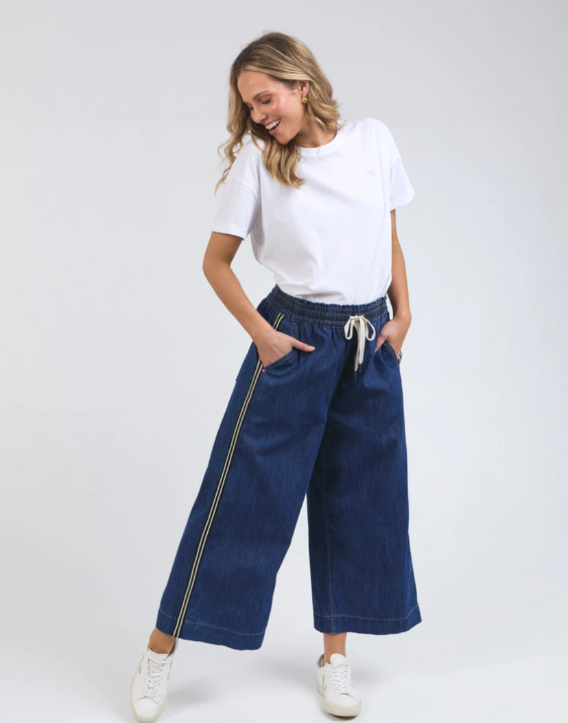 Greta Wide Leg Pant - Side Tape