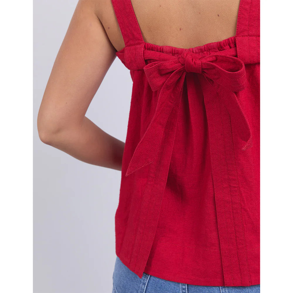 Lourdes Top - Crimson
