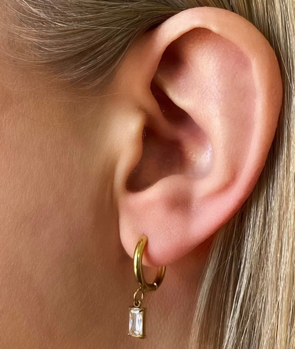 Luxe Drop Huggie Earring