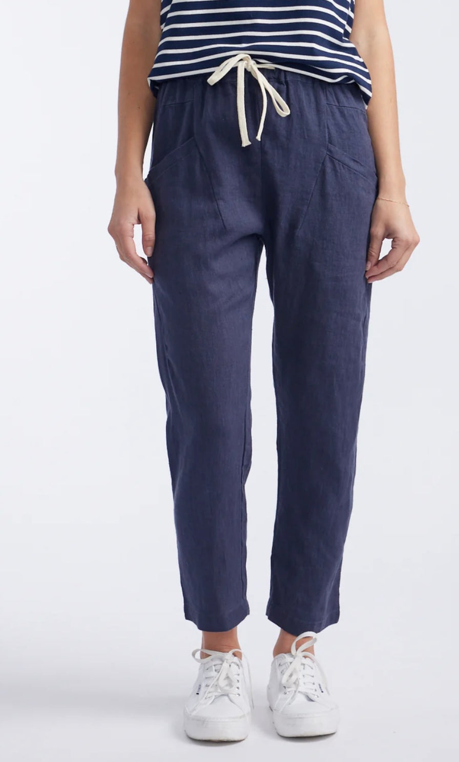 Luxe Linen Pant - Navy