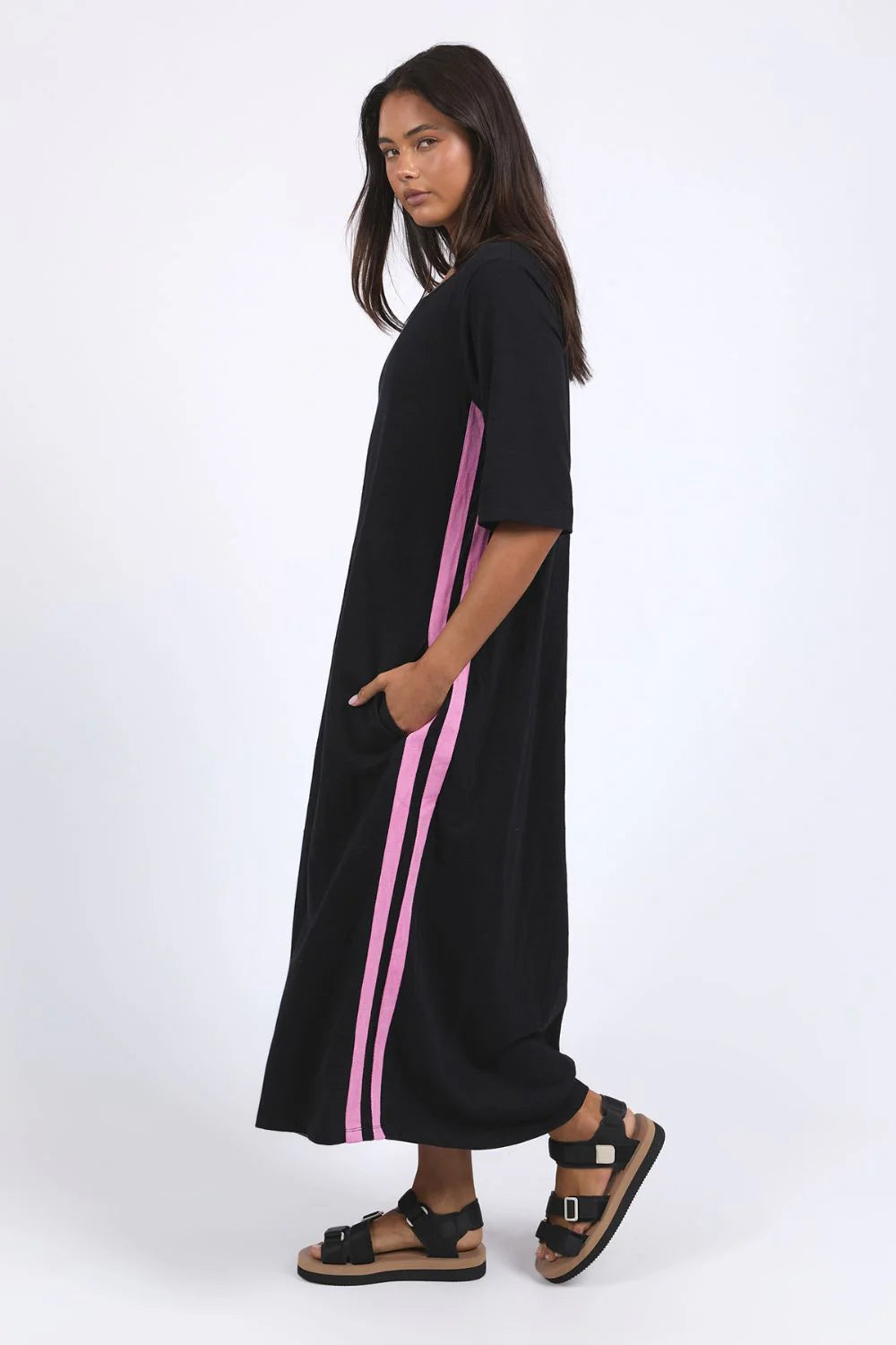 Recovery 3/4 Sleeve Dress - Black