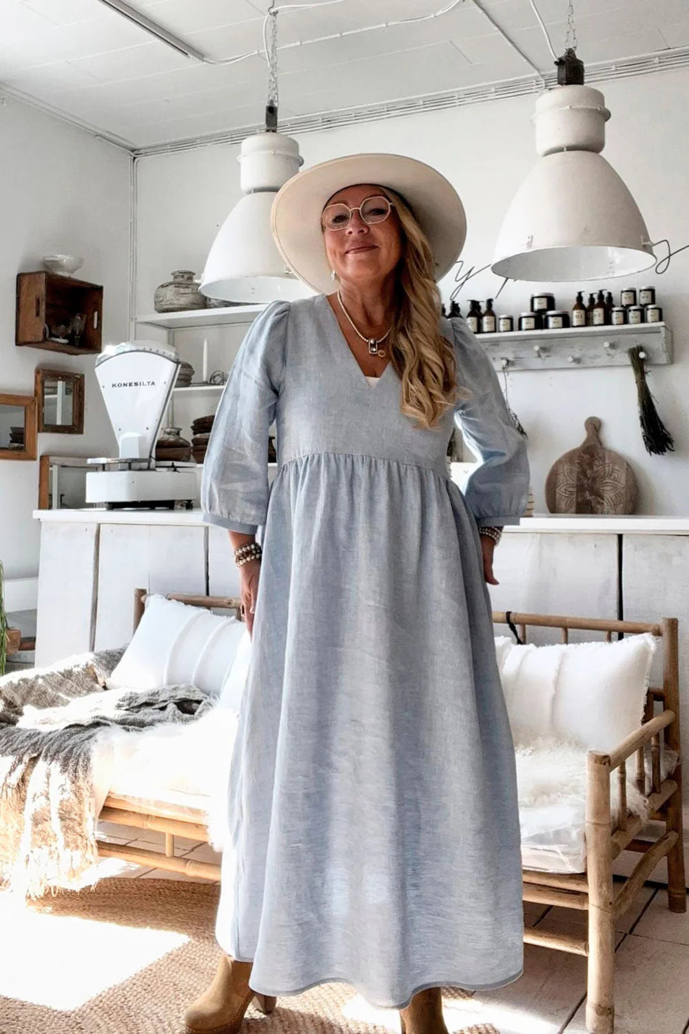 Almira Linen Dress