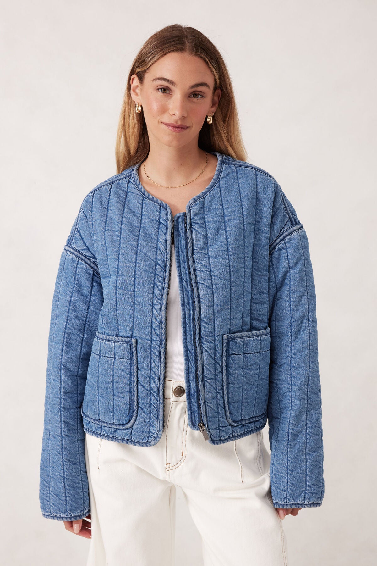 Comfy Quilted Boxy Jacket