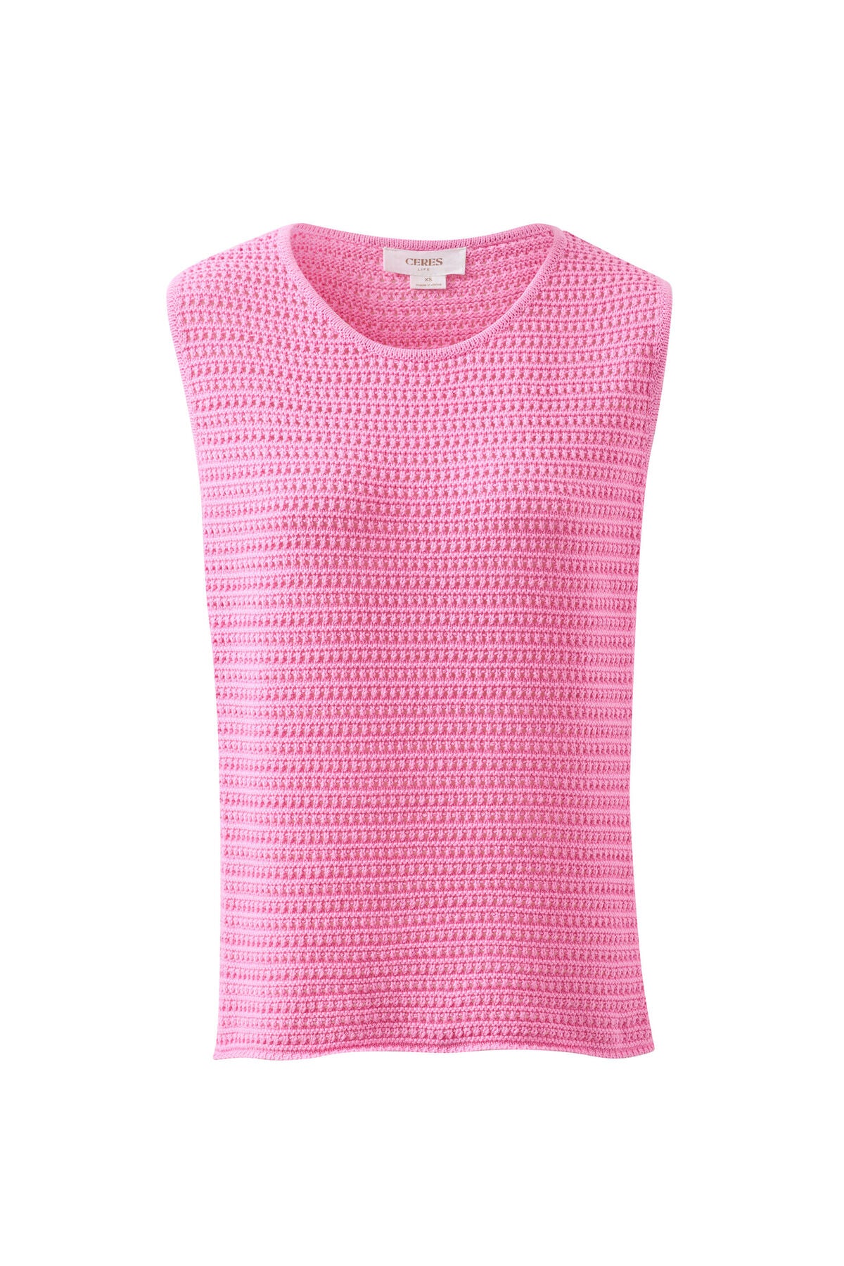 Mesh Knit Tank - Hibiscus Pink