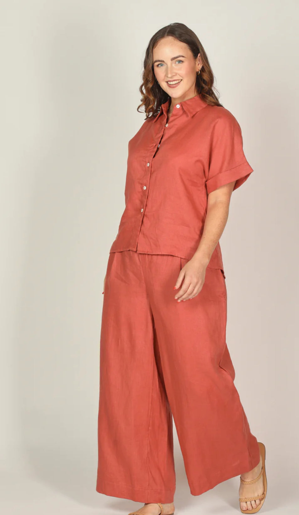 Liliana Wide Leg Linen Pant