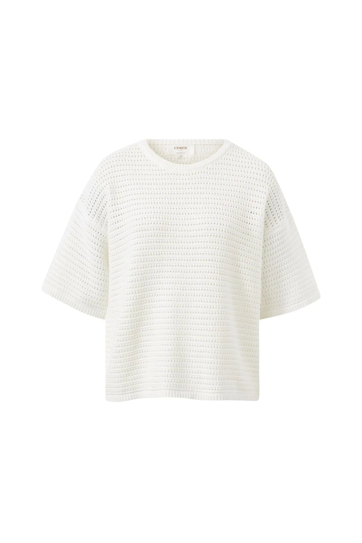 Textured Boxy Knit Tee