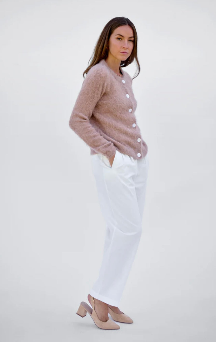 Oat Brushed Cardigan
