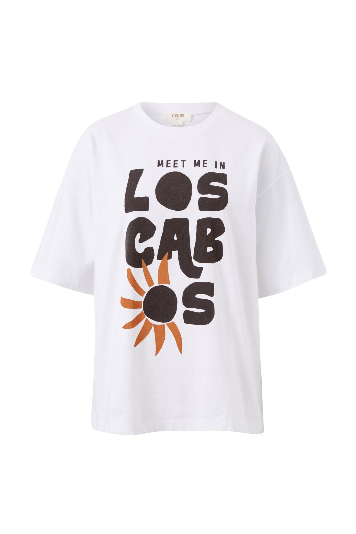 Boyfriend Tee - White Los Cabos