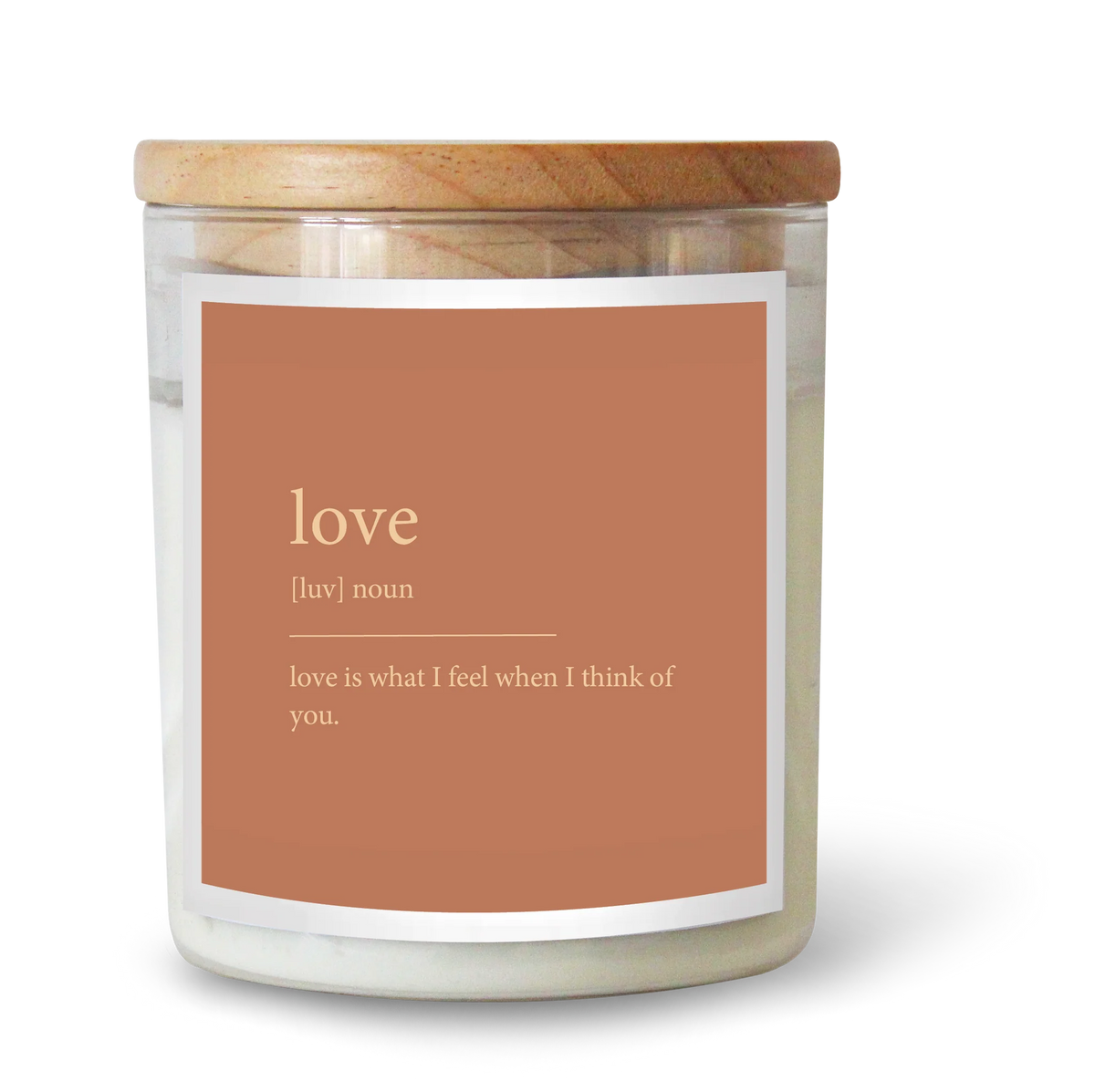 LOVE Dictionary Meaning Candle