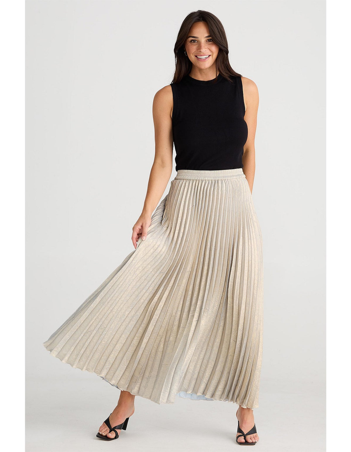 Alias Pleated Skirt - Champagne